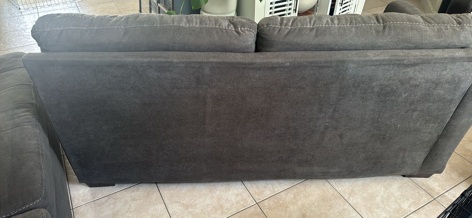 Used sofa, like new, gray, set of two
