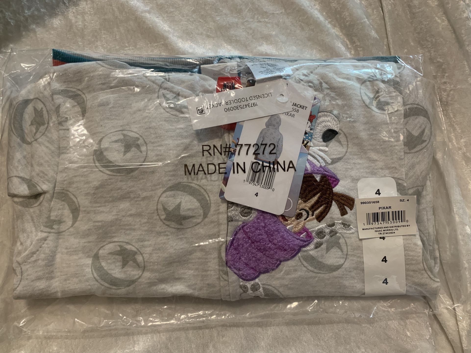 DISNEY PIXAR Character Kids Jacket Size 4