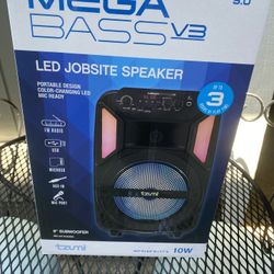 Tzumi  Megabass Job Site Speaker V3 Bluetooth with LED