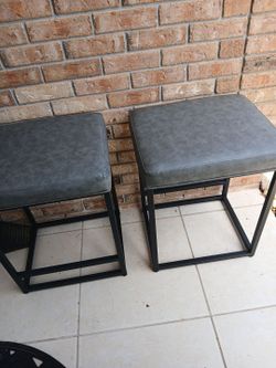 Solid metal stools
