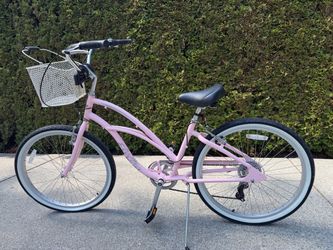 Pink Cruiser Bike with Front Basket