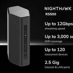 Netgear Nighthawk WiFi 7 Router RS500, 12Gbps​

