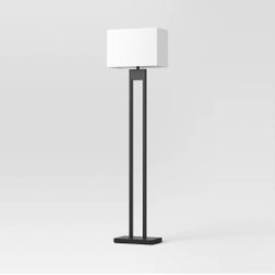New Threshold Weston Window Pane Modern Floor Lamp Black 62"x8"