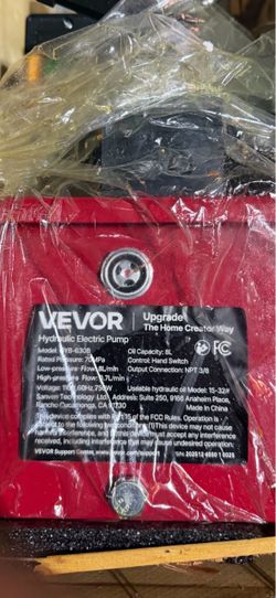 VEVOR Hydraulic Electric Pump Model EYB-630B