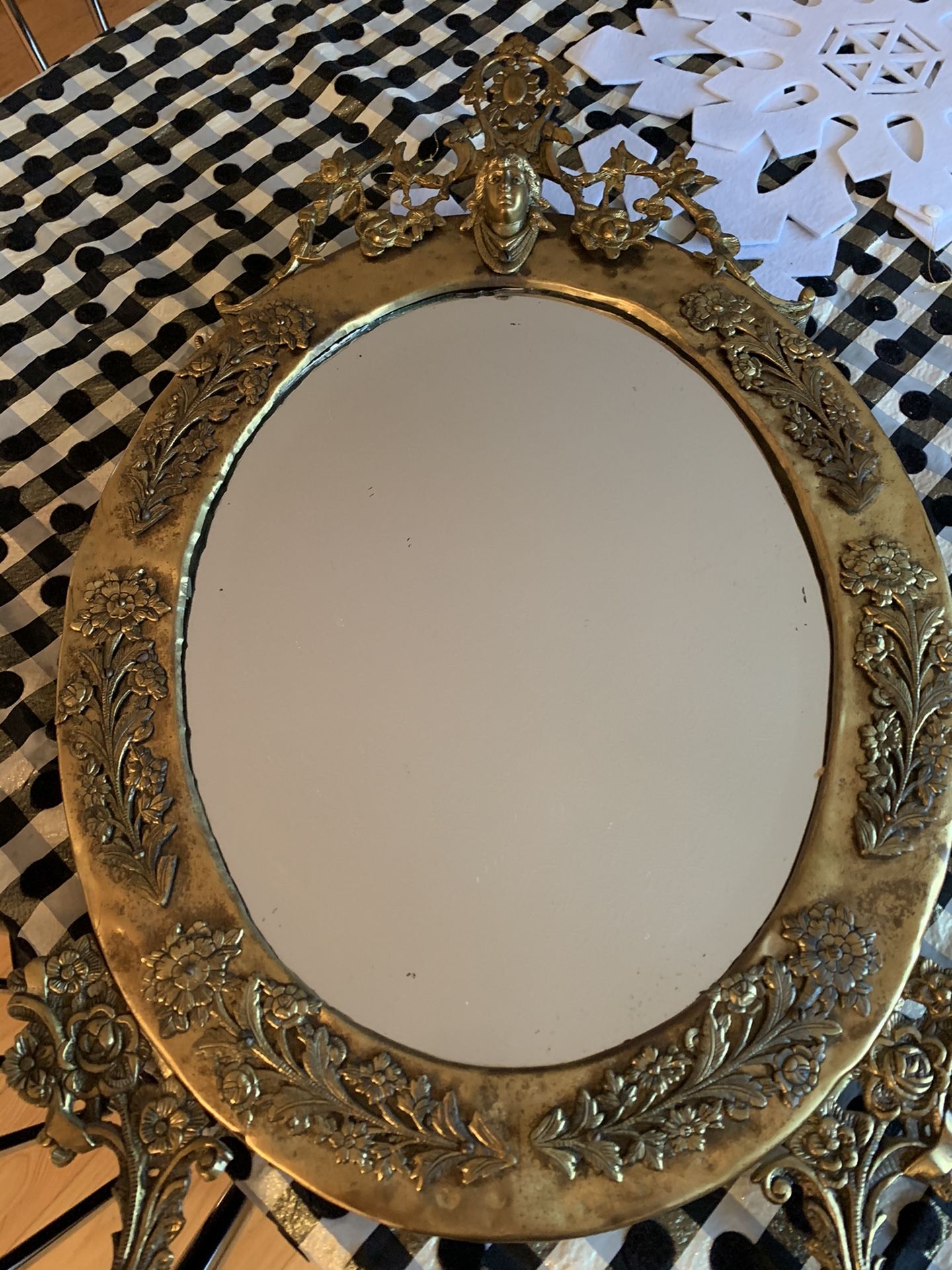 Ornate Mirror (Solid Heavy) Antique