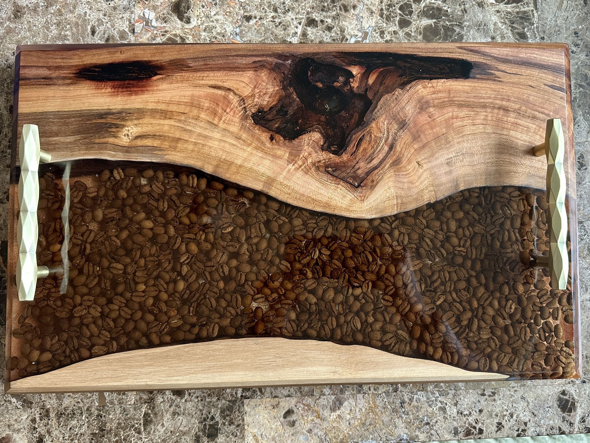 Custom Coffee Bean Serving Tray / Charcuterie Board