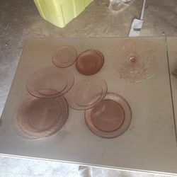 Antique Pink Depression Glass Ware