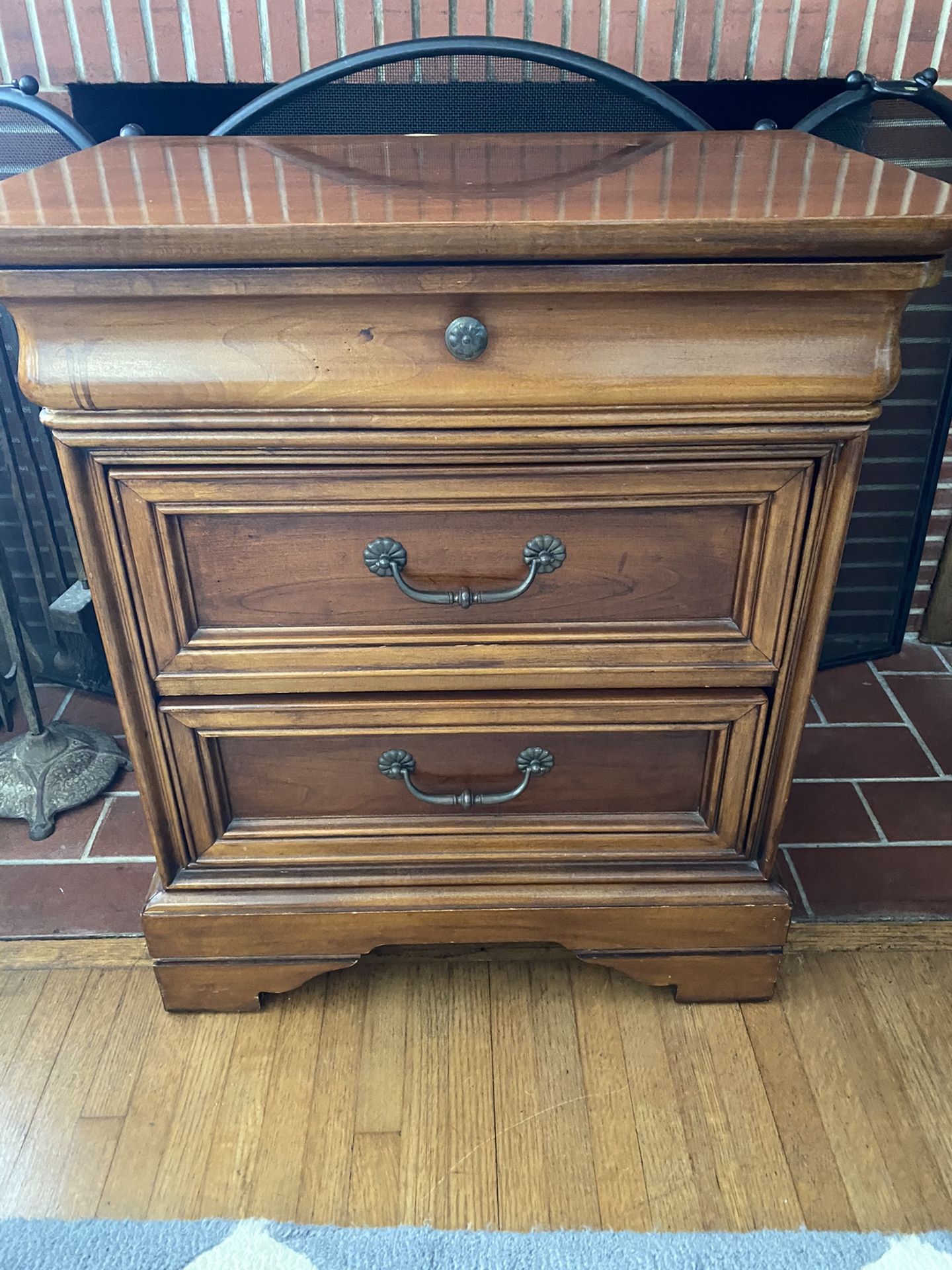 Vintage All Wood Nightstand by Thomasville