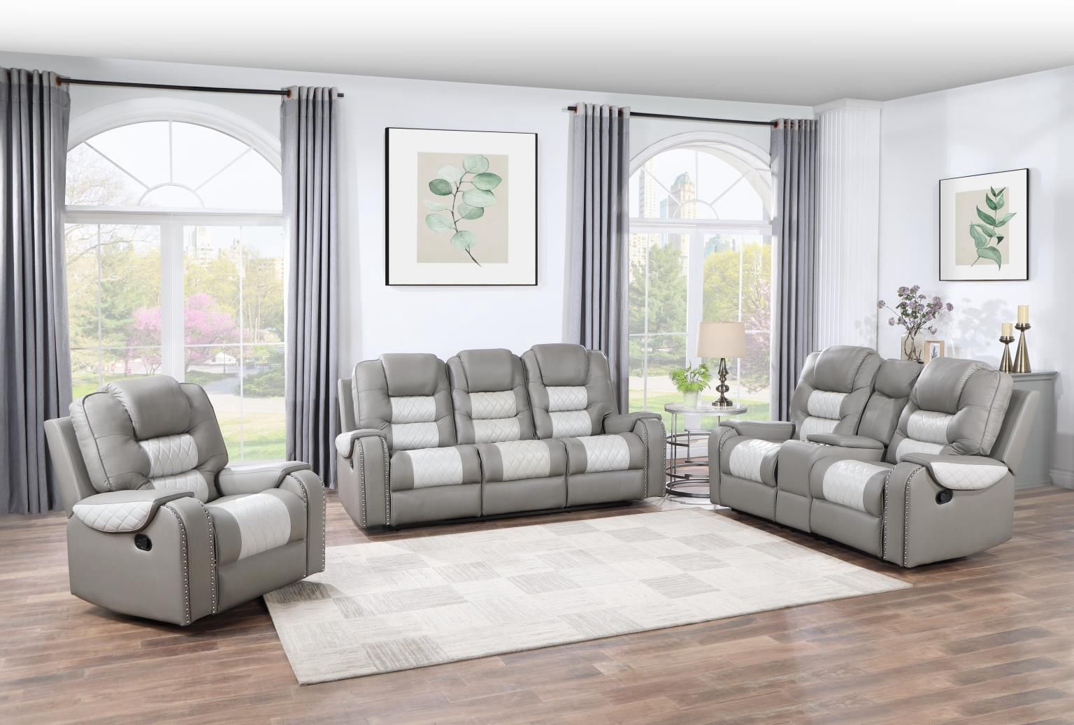 Brand New Leather Reclining Living Room Set For $1299
