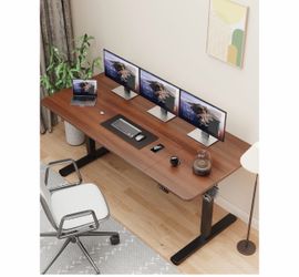 New in box 63" Large Electric Standing Desk Adjustable Height for Home Office Gaming Table, Sit Stand up Desk for Computer Workstation, Suit Students,