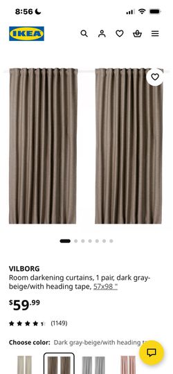 Vilborg room darkening curtains