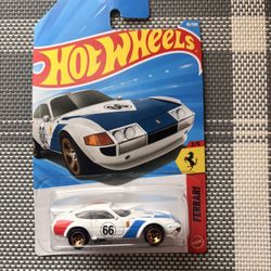 Hot Wheels Ferrari 365 GTB4 Blue/White #66 Ferrari Series 2/5 62/250
