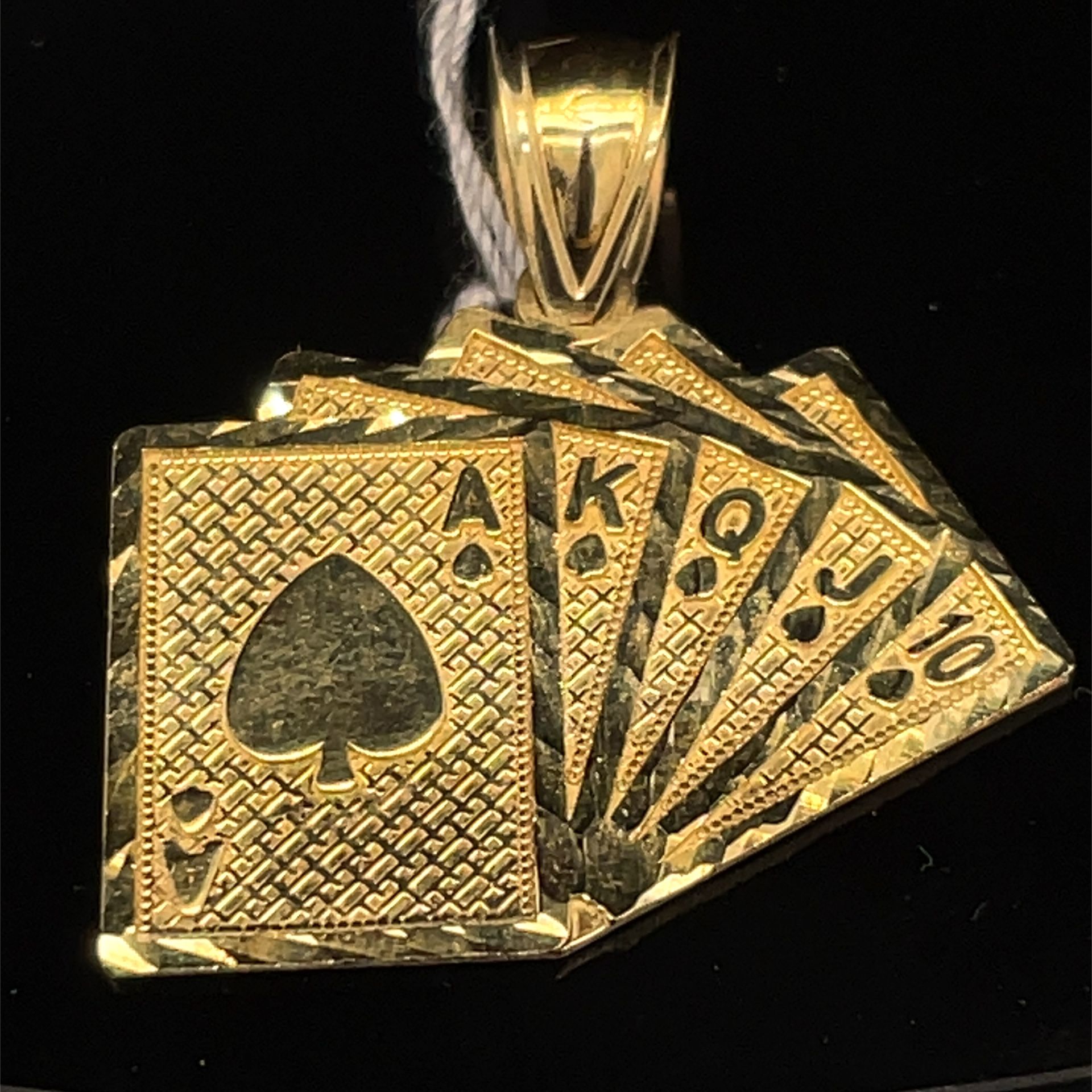 10Kt Yellow Gold Royal Flash Cards Pendant 2.00g 182654/15