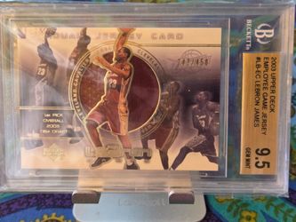 2003 LeBron James upper deck employee issued game Jersey, number /450 gem mint 9.5