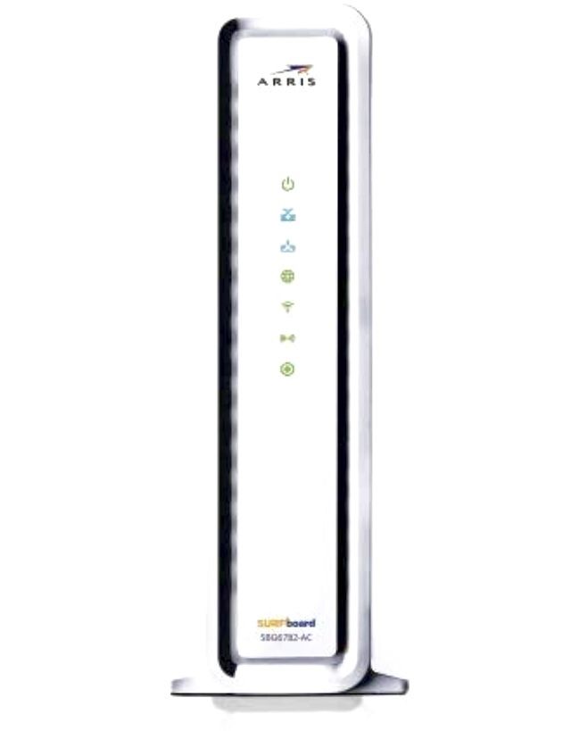 ARRIS Surfboard DOCSIS 3.0 Cable Modem / AC1750. Dual Band Wi-Fi Router, White