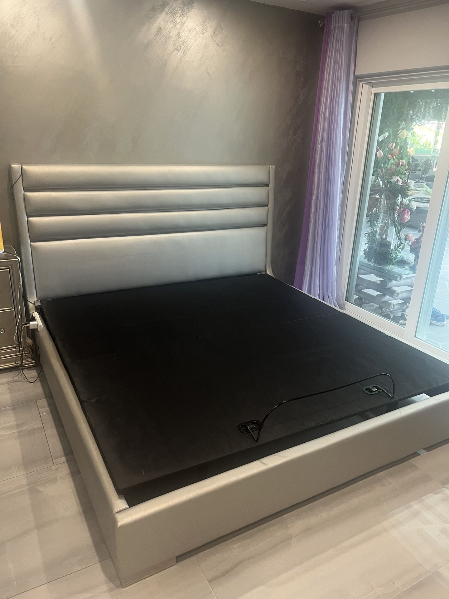 Grey King Size Bed Frame
