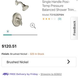 Exelente kit para shower de exelente marca moen $60  nueva 