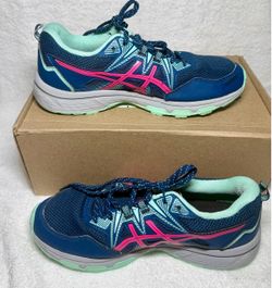 ASICS Gel Venture 8 Women’s Size 9 Wide Blue Pink Trail Running Shoes 1012B231