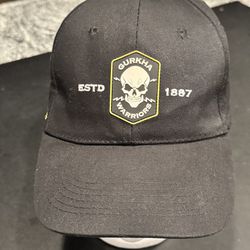 Gurkha Warriors Estd 1887 K. Hansotia & Co. Cigars Hat Rubber Patch Adjustable. Very nice condition 