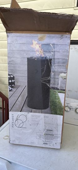 Outdoor gas fire column