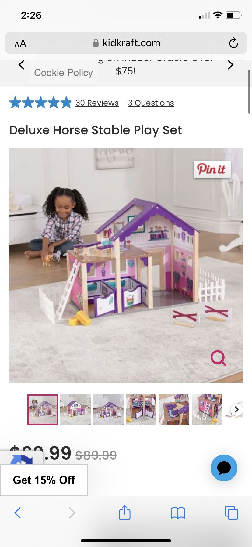 Kidkraft deluxe horse stable Play Set