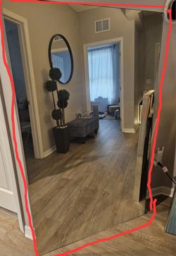 Rectangular Vanity Wall Mirror (36"X60", outlined in red)