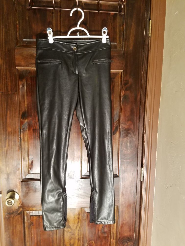 Faux Leather Pants, Women's size 2.
