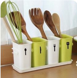 4-Compartment Kitchen Utensil Holder Organize