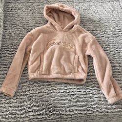 NEW no Tags. GUESS Cropped Girl’s Rose Pink Hoodie