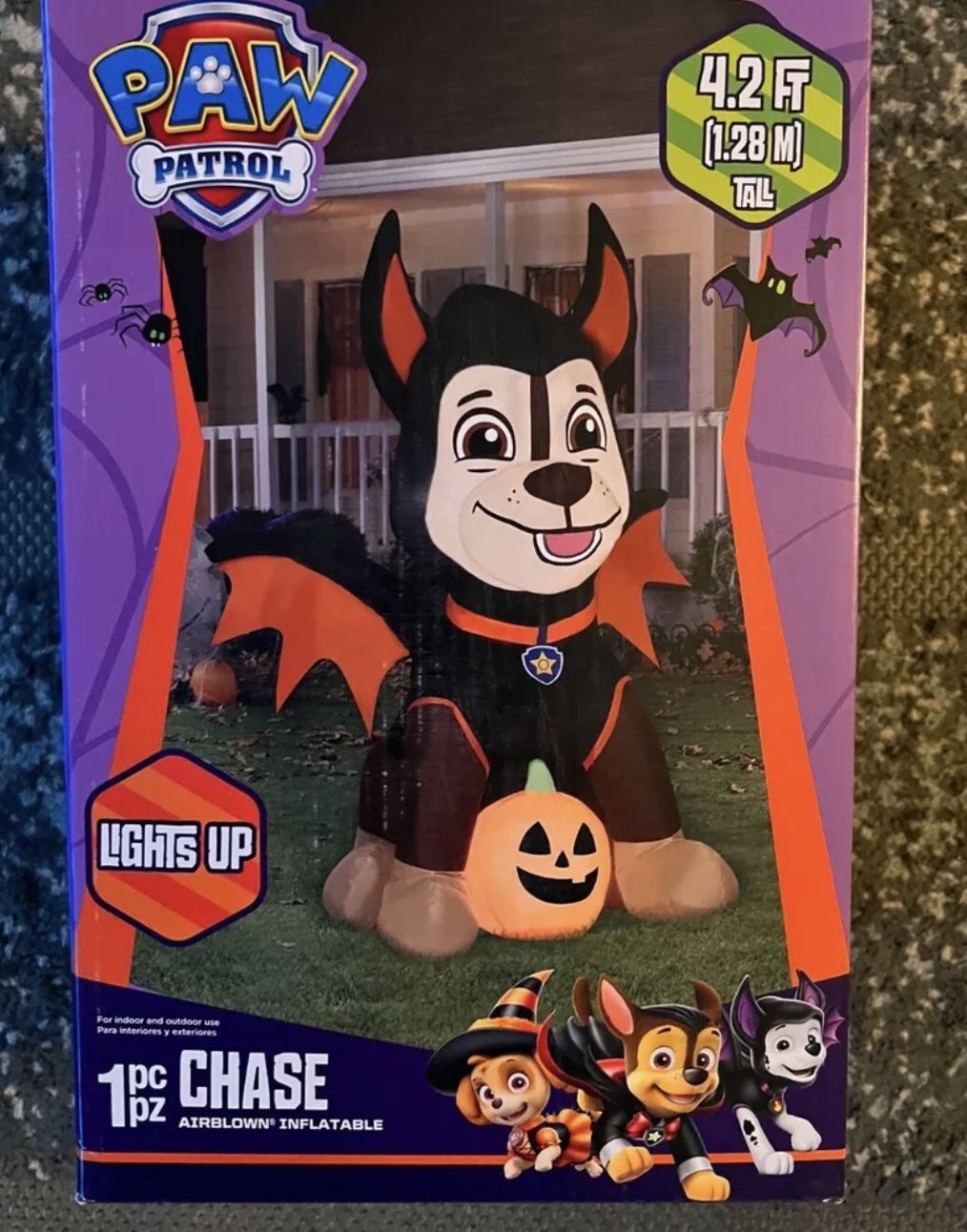 4.2ft Paw Patrol Chase Vampire Bat Halloween Inflatable
