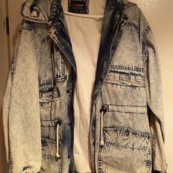 In Crowd Heavy Denim Jacket w/Hood