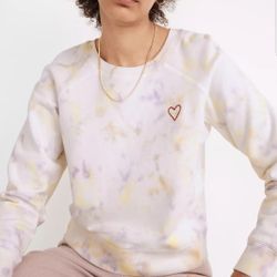 Madewell Embroidered Tie Dye Sweatshirt 