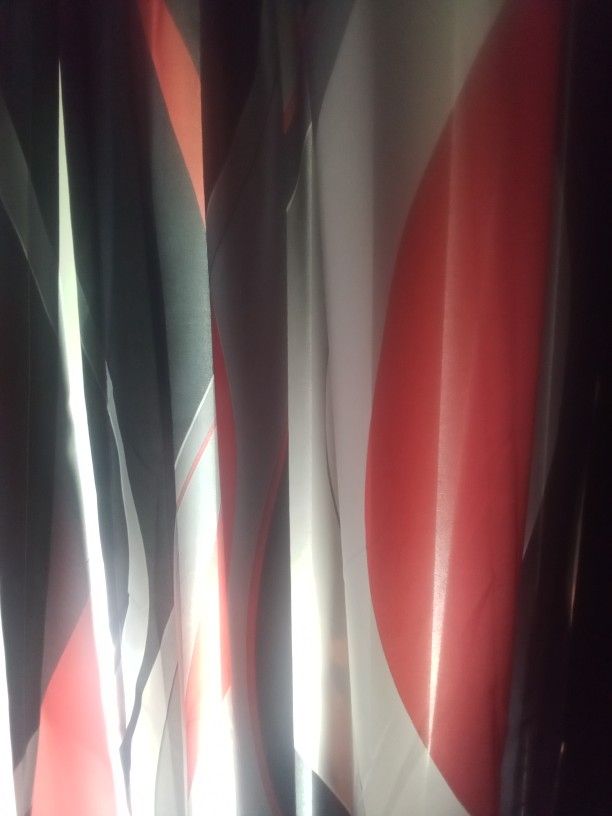 2 Red Black Gray And White Panels,$15 For Pair