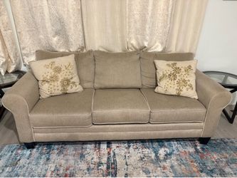 Beige loveseat