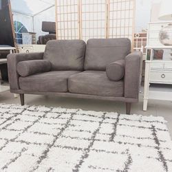Like New Sure Modern Loveseat, Grey,  Delivery