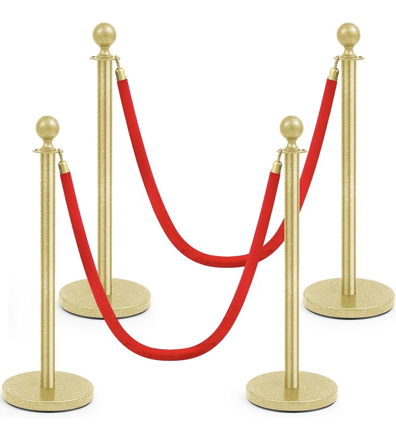 Stainless Steel Stanchions Post with velvet ropes/brand new