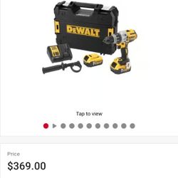 Dewalt 20v Xr Drail With Hard Case And Two Batteries 