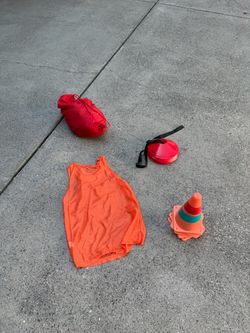 Soccer Training Equipment Set – Pinnies, Cones & Disc Markers + Bag