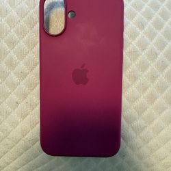 Apple Pink Silicone iPhone 16 Plus Case