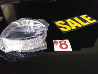 Silver rhinestone bracelet