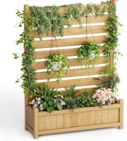 Cycass Privacy Screen With Planter