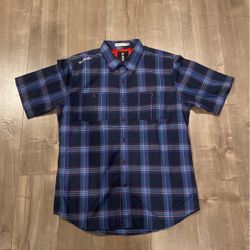 Mens Billabong Design Works Plaid Short Sleeve Button Down