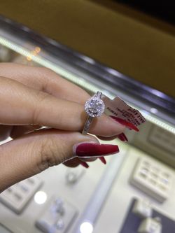 3/8 ct diamond solitaire halo ring for a good price!!