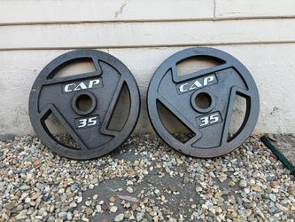 Two 35lb Olympic plates
