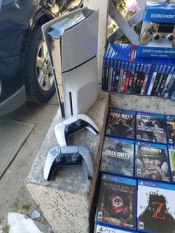Willing to Trade All 4 Controllers 60 Disc Games No Old Sports. Everything is $2500! PS5 SLIM bundles trade all for car with Paperworks. All works 100