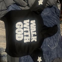 black men’s walk with god hoodie 