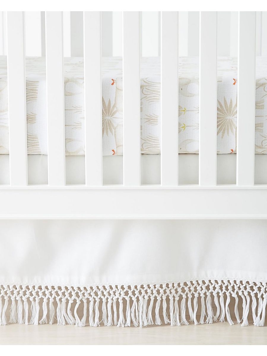 Serena & Lily Macramé Crib Skirt - Like New