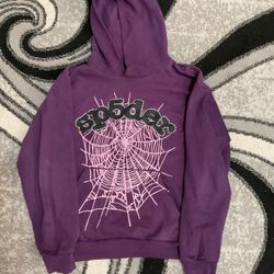 SP5DER Purple web hoodie  