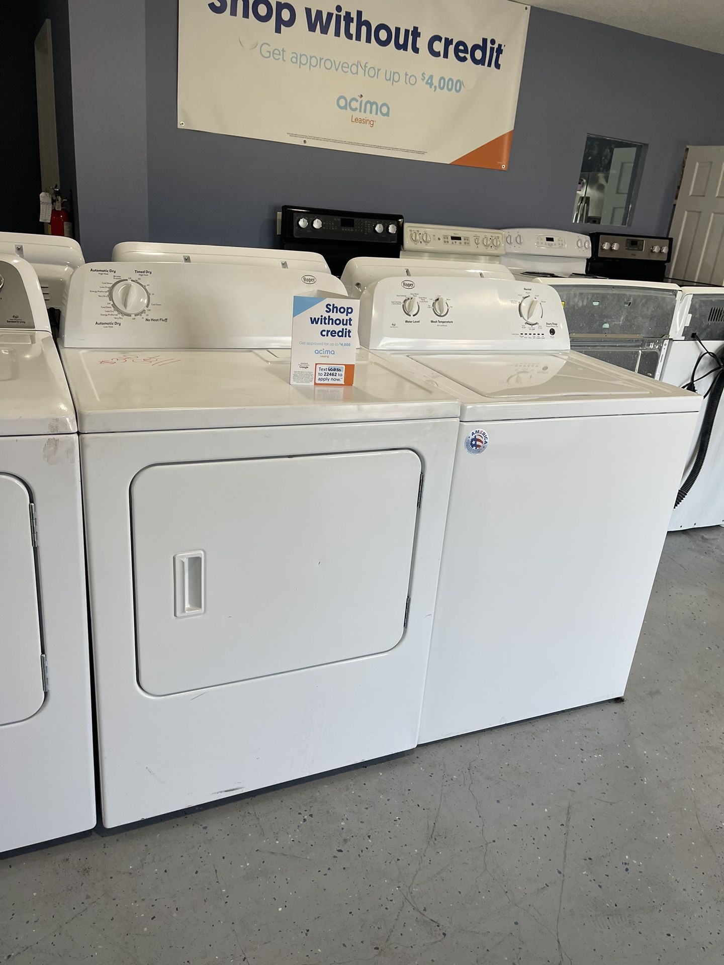 Roper Washer And Dryer Set $340 / 60 Day Warranty 