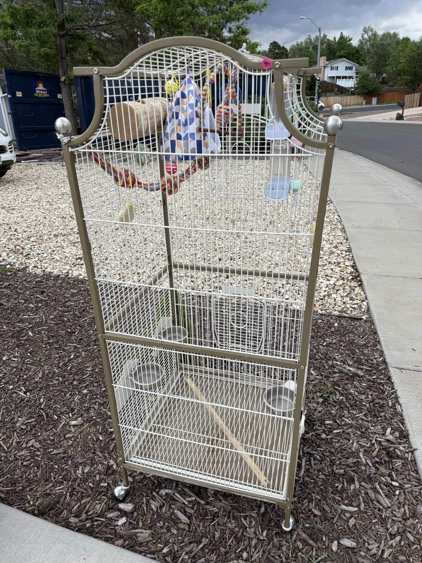 Large Bird Cage Full Set Up